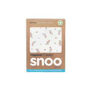 100% Organic Cotton SNOO Baby Bassinet Fitted Sheet - Ivory Wildflowers