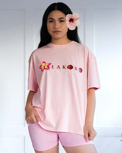 Take Me to The Islands Oversized T-Shirt - Pink