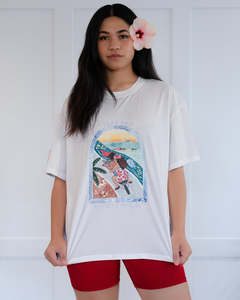 Sunset Cruising Oversized T-Shirt - White