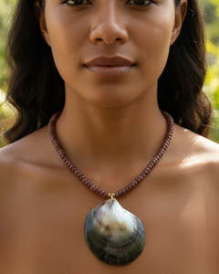 Womens: ISLAKOKO x Seakk Brown Sunstone Horizon Necklace