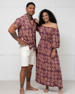 Mens: Island Dress & Shirt Matching Set - Dawn