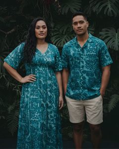 Mens: Island Dress Nevaeh & Shirt Matching Set - Tide
