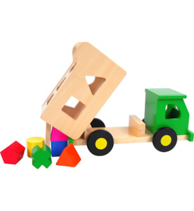 Wooden Toys: Sort n Tip Garbage Truck