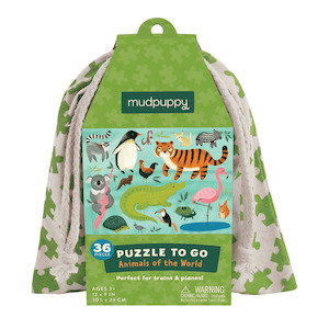 Puzzles Games: Mudpuppy Puzzle To Go - Animals of the World