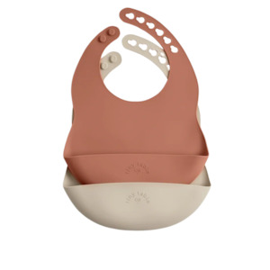 Baby Eat: Catch Bib 2 Pack - Clay + Sand