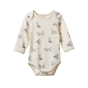 Nature Baby 1: Long Sleeve Bodysuit - Foxy Print