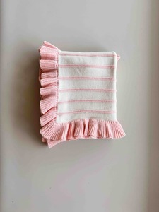 Raised Stripe Frill Blanket | Sweetpea
