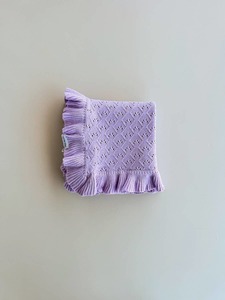 Best Selling: Mila Pointelle Frill Blanket | Lilac
