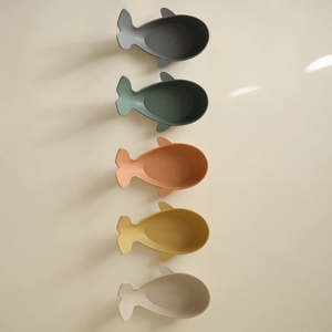 Mushie Whale Bath Stackers - Retro