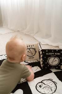 Best Selling: Sleepy Kiwi Fabric Book (Organic Cotton)
