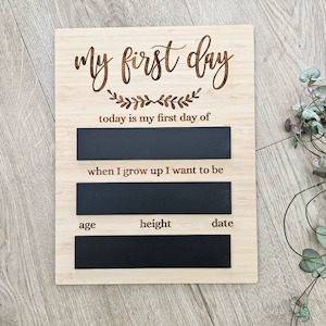 My First Day Bamboo  Black Board