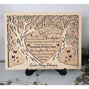 Memorial Plaque- A Limb Has Fallen