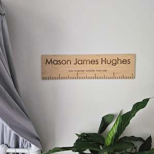 Personalised Bamboo Birth Ruler