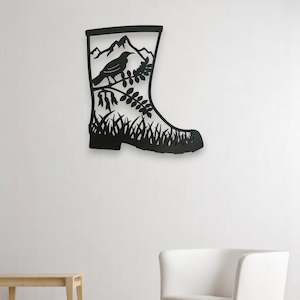 Nude Unpainted: Kiwiana Gumboot Wall Art