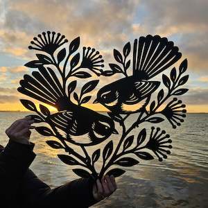Fantails and Pohutukawa