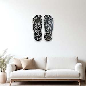 Kiwi And Fern Jandals Wall Art