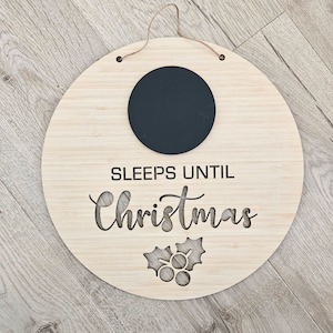 Christmas: Sleeps Until Christmas Bamboo Circle