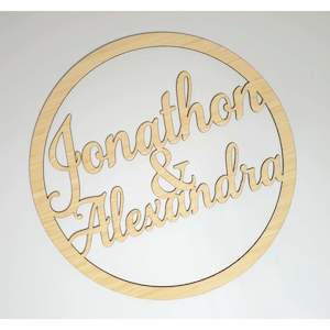 Wedding: Names in Ring Bamboo