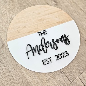 All: Family Established Name Circle Dipped