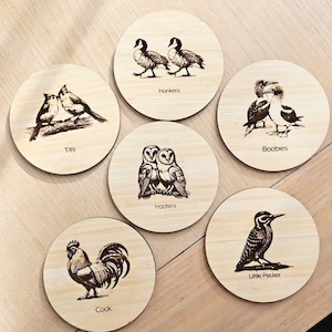 Coaster: Set of 6 Bird Coasters