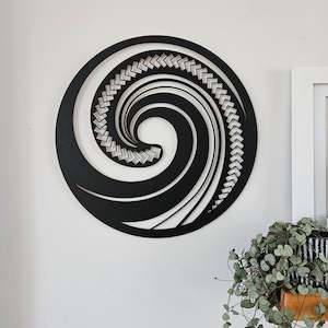 Nude Unpainted: Koru Wall Art Triangular Pattern