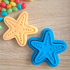 Fondant Stamps: Starfish Cookie Cutter & Fondant Stamp