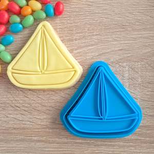 Fondant Stamps: Sailboat Cookie Cutter & Fondant Stamp