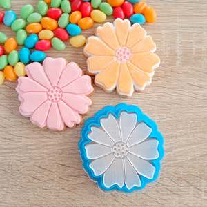 Fondant Stamps: Flower Raised Acrylic Fondant Stamp & Cookie Cutter