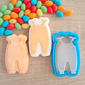 Fondant Stamps: Romper Raised Acrylic Fondant Stamp & Cookie Cutter