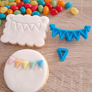Bunting Fondant Stamp & Cutter