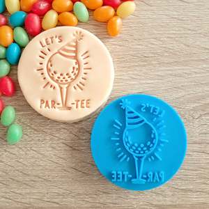 Birthday Fondant Stamps: Let's Par-Tee Fondant Stamp