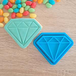 Birthday Fondant Stamps: Diamond Cookie Cutter & Fondant Stamp