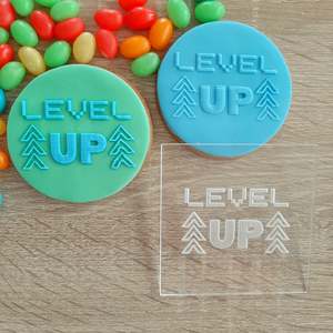 Birthday Fondant Stamps: Level Up Raised Acrylic Fondant Stamp