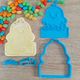 XL Easter Chick with Name Box (2 or 4pcs) Cookie Cutter & Fondant Stamp Set