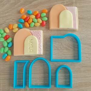 Wedding Engagement Fondant Stamps: Arch & Rectangle Combo Cutter