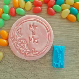Mini Mr & Mrs Fondant Stamp