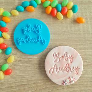 Custom Text Fondant Stamp