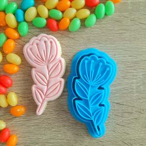Mothers Day Fondant Stamps: Tulip with Stem Cookie Cutter & Fondant Stamp