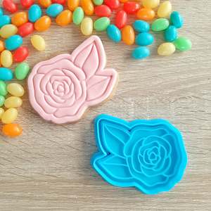 Rose Cookie Cutter & Fondant Stamp