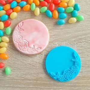 Mothers Day Fondant Stamps: Rose (half border) Fondant Stamp