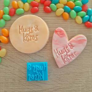 Mothers Day Fondant Stamps: Small Hugs & Kisses Fondant Stamp