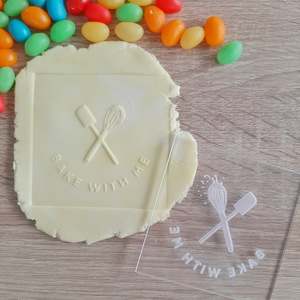 Personalised Fondant Stamps: Custom Logo Raised Acrylic Fondant Stamp (email first to check suitability)