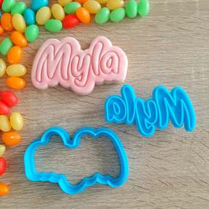 Personalised Fondant Stamps: Custom Name Cookie Cutter & Stamp