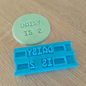 Personalised Fondant Stamps: Double Slider Bar (for Letters & Numbers Fondant Stamp Set)
