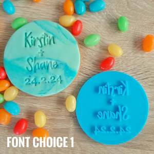 Personalised Fondant Stamps: Wedding Favour Fondant Stamp