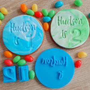 Personalised Fondant Stamps: Name is (blank age) Fondant Stamp