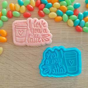 Thank You Fondant Stamps: Love You A Latte Cookie Cutter & Fondant Stamp