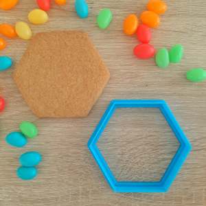 Thank You Fondant Stamps: 76mm Hexagon Cookie & Fondant Cutter