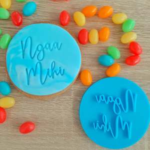 Thank You Fondant Stamps: Ngaa/Ngā Mihi Fondant Stamp