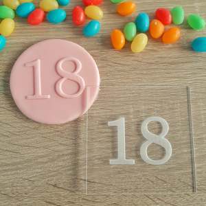 Number Raised Acrylic Fondant Stamp